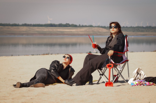 Lara Koch und Tamina Hägler Festival Literatur auf der Parkbank Cottbus 2021